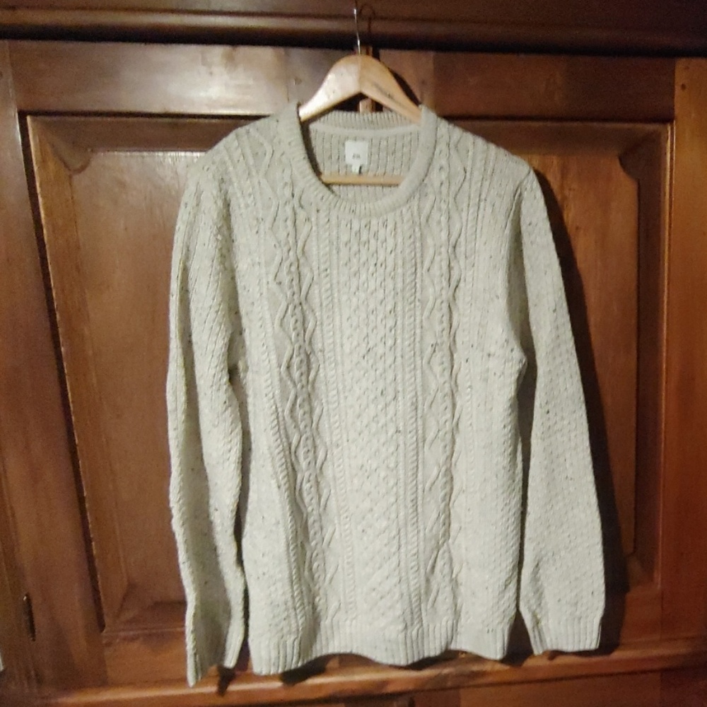 River Island Cream Flecked Cable Knit Jumper